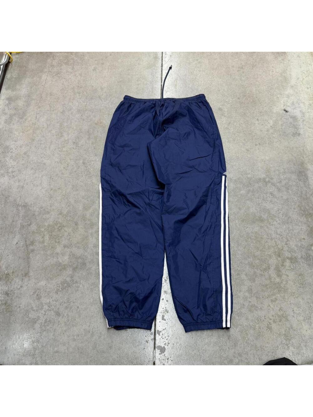 vintage adidas navy and white relaxed baggy fit track pants size large - Picture 4 of 4